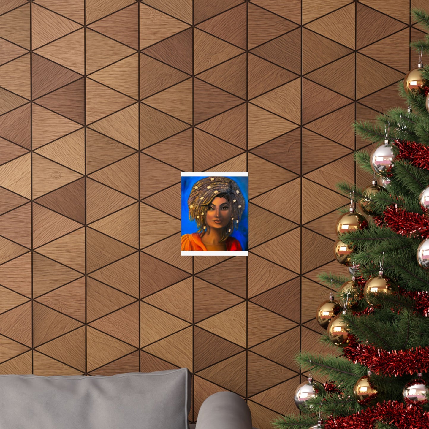 Matte Vertical Poster — Vibrant Portrait of Woman with Dreadlocks (Afrocentric Art)