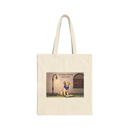 Golden Retriever Tote Bag – 'The Labrador Retriever Saved Someone' Canvas Grocery & Beach Tote