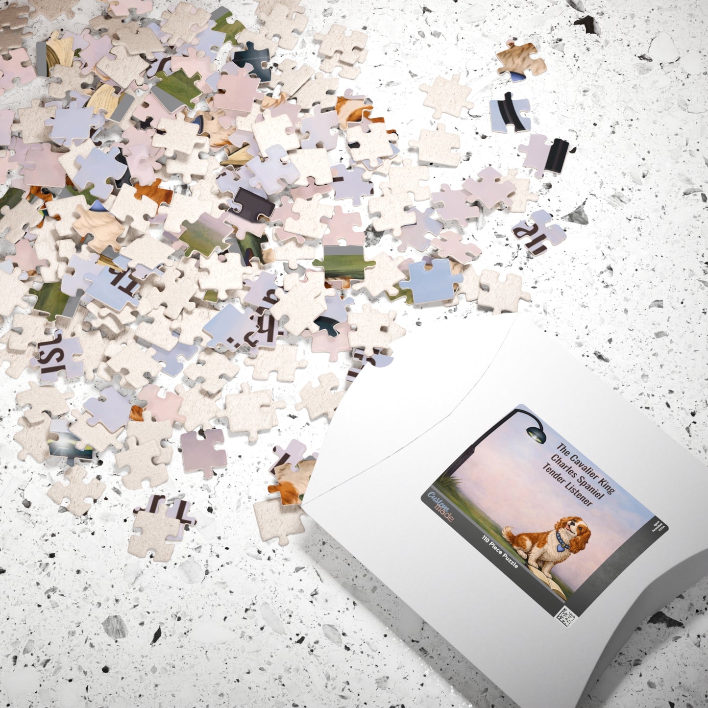 Charles Spaniel Puzzle — "The Cavalier King Charles Spaniel, Tender Listener" Illustrated Jigsaw (110–1014 pcs)