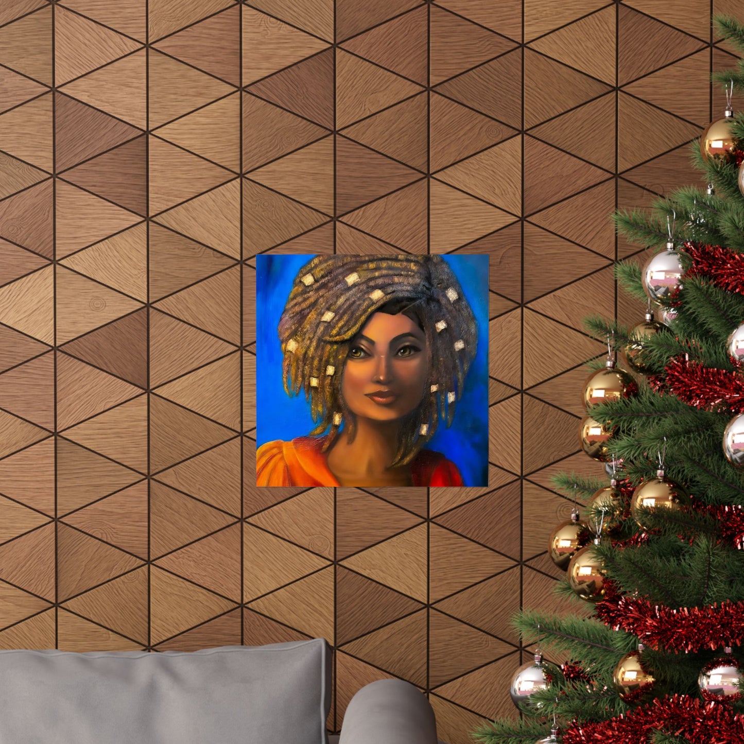 Matte Vertical Poster — Vibrant Portrait of Woman with Dreadlocks (Afrocentric Art)