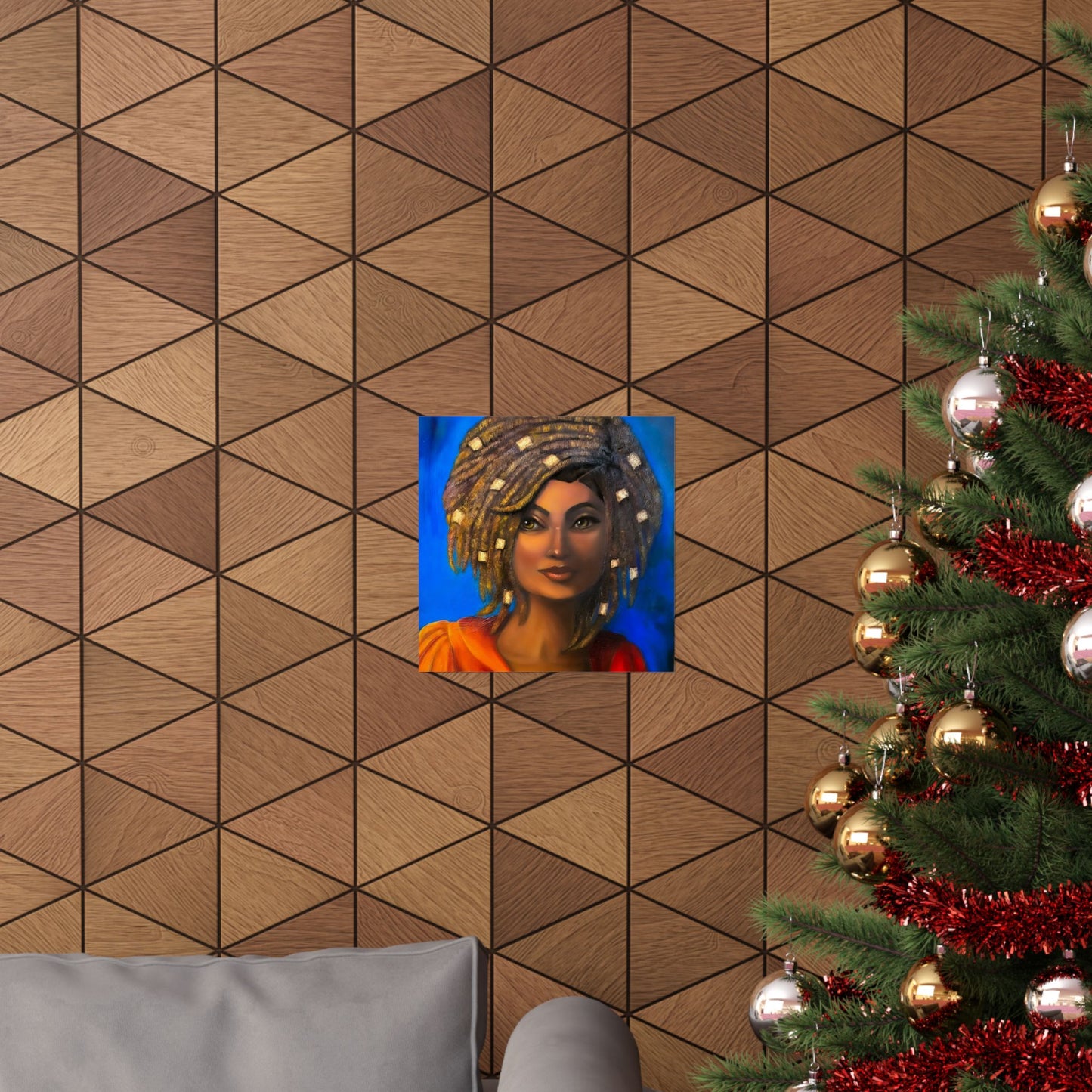 Matte Vertical Poster — Vibrant Portrait of Woman with Dreadlocks (Afrocentric Art)