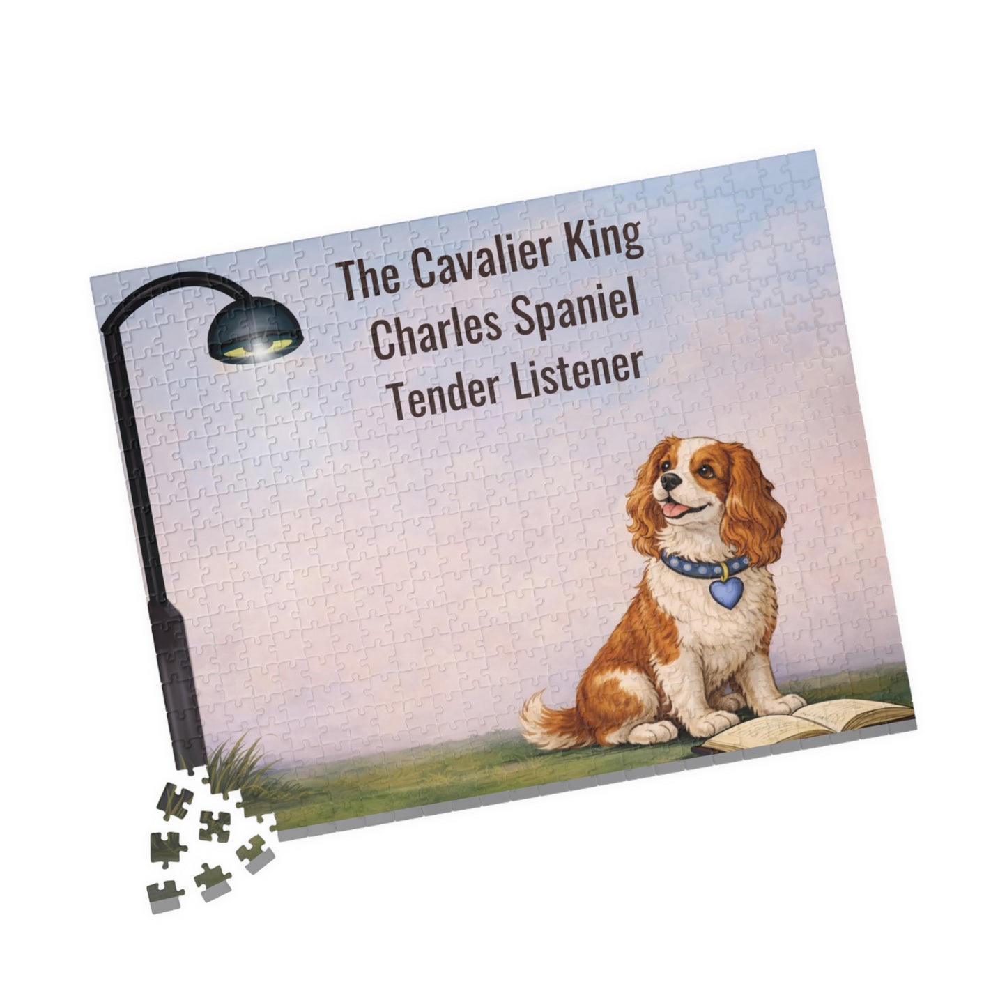 Charles Spaniel Puzzle — "The Cavalier King Charles Spaniel, Tender Listener" Illustrated Jigsaw (110–1014 pcs)