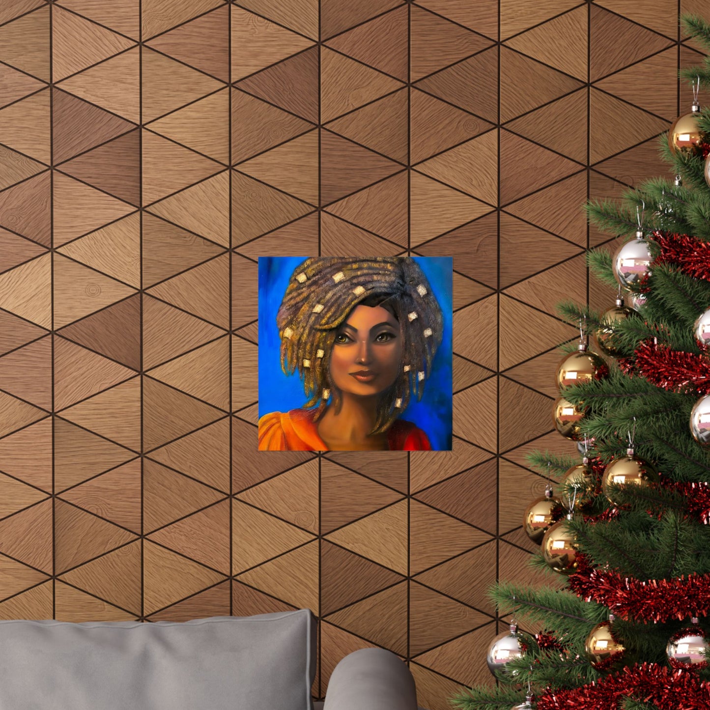 Matte Vertical Poster — Vibrant Portrait of Woman with Dreadlocks (Afrocentric Art)