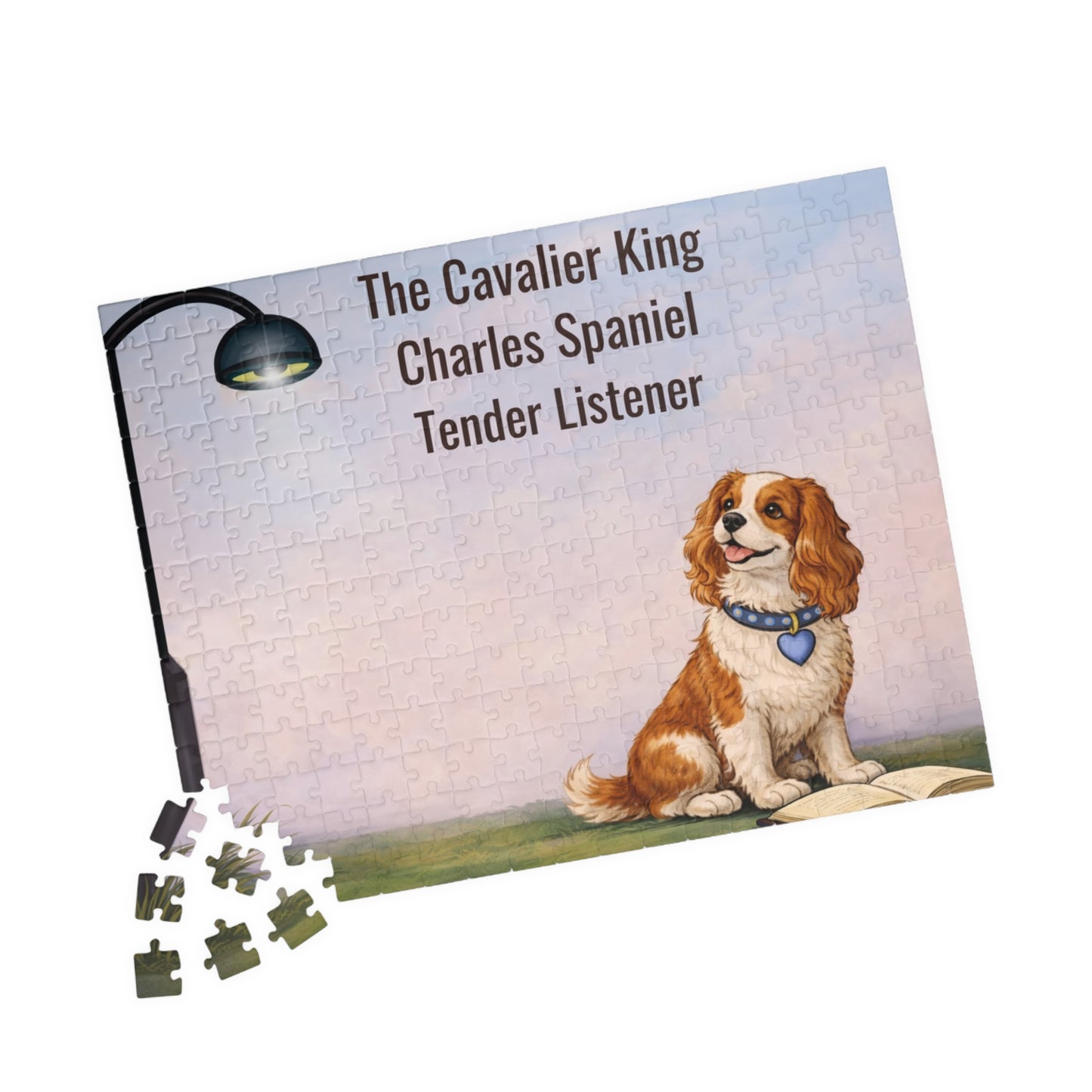 Charles Spaniel Puzzle — "The Cavalier King Charles Spaniel, Tender Listener" Illustrated Jigsaw (110–1014 pcs)