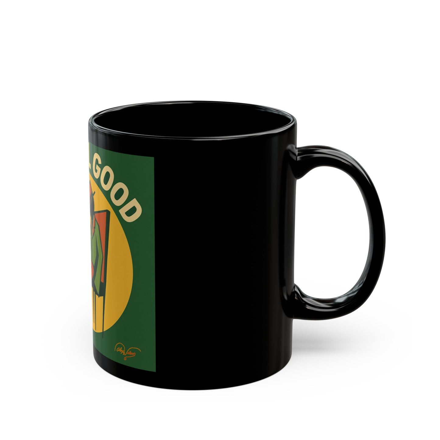 “It’s All Good” Retro Lounge Black Mug – 11oz/15oz