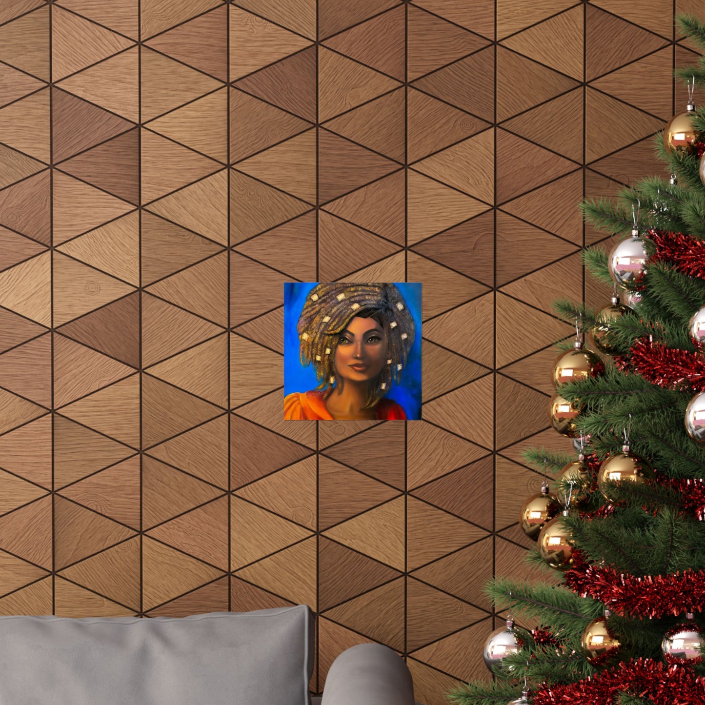 Matte Vertical Poster — Vibrant Portrait of Woman with Dreadlocks (Afrocentric Art)