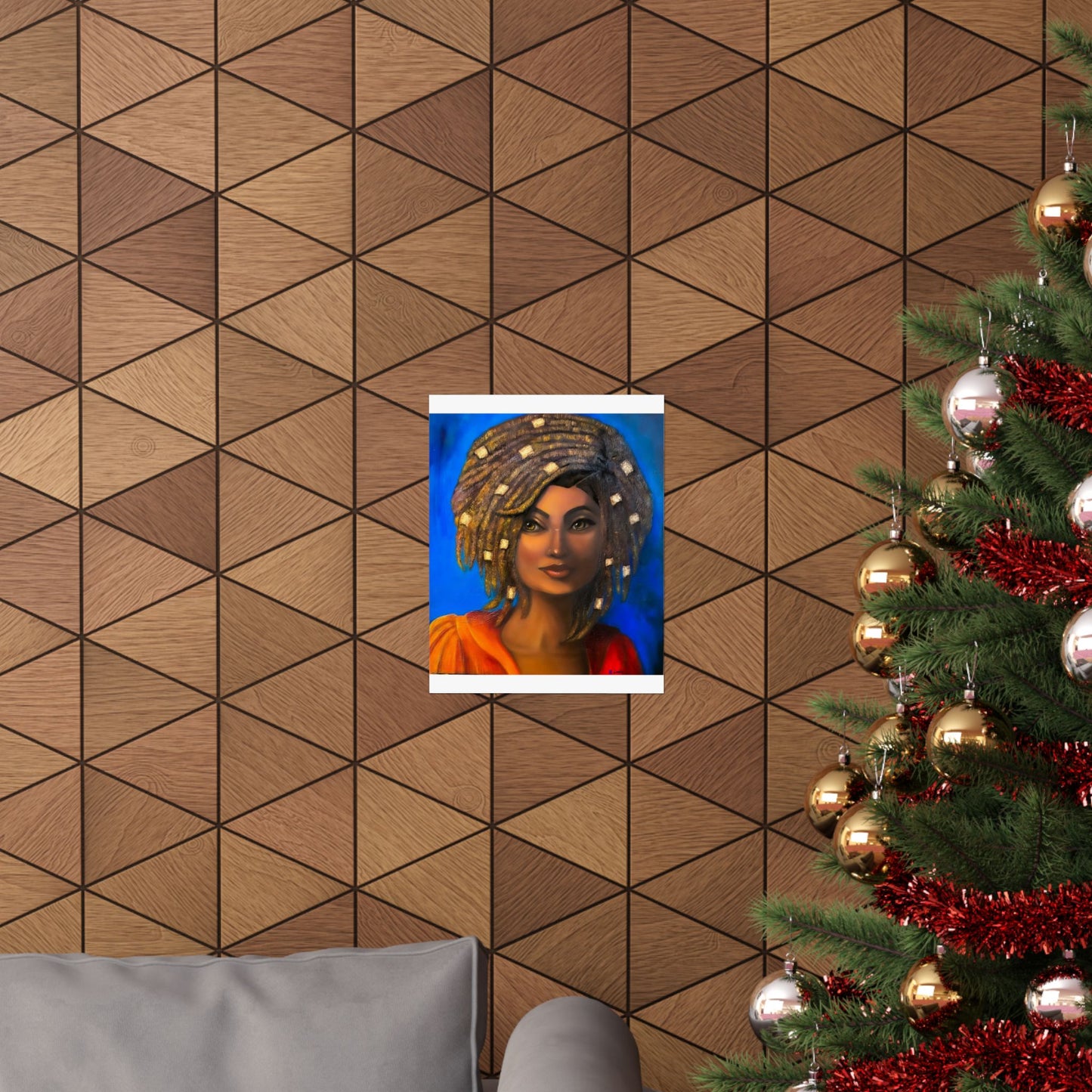 Matte Vertical Poster — Vibrant Portrait of Woman with Dreadlocks (Afrocentric Art)