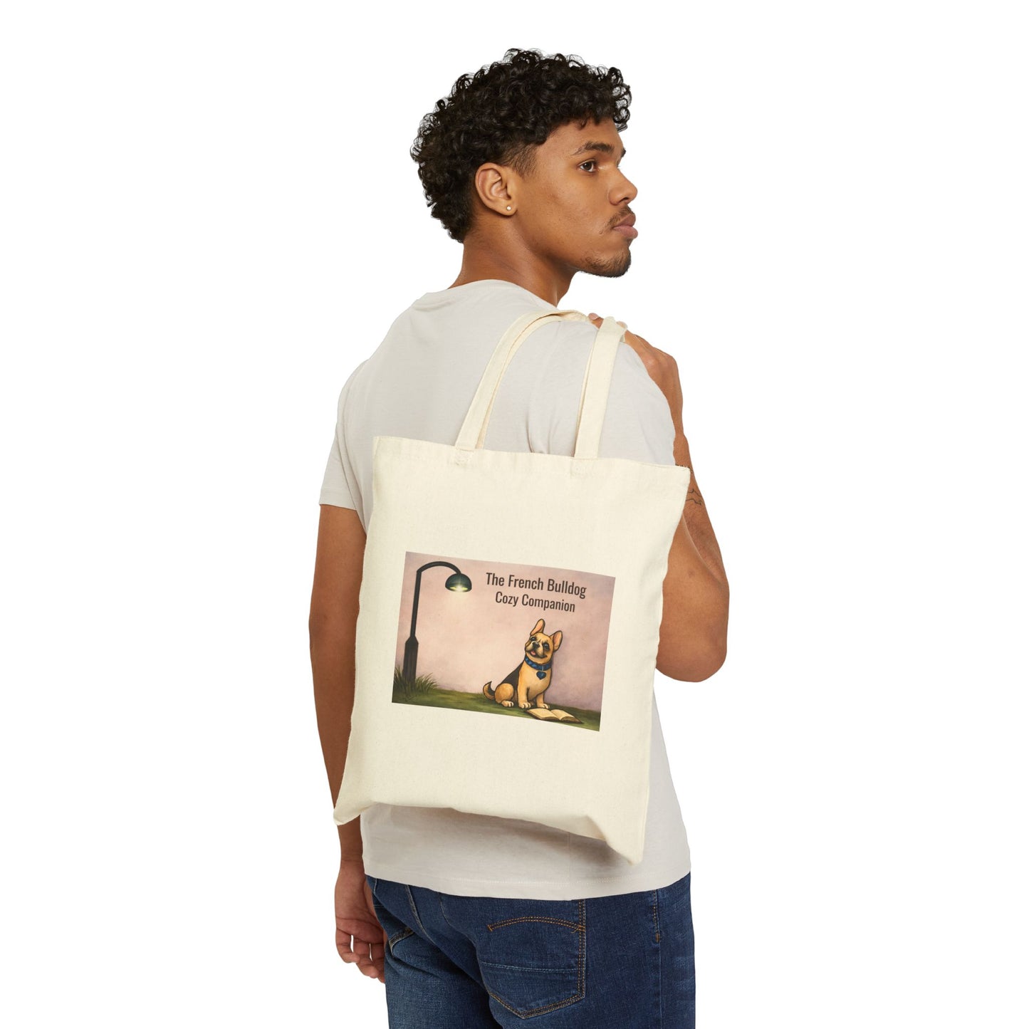 Tote Bag — "The French Bulldog: Cozy Companion" Canvas Shopper