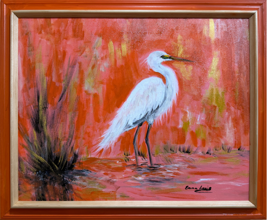Egret of the Coral Reverie