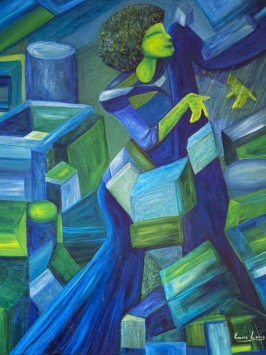 Lady Playing the Harp